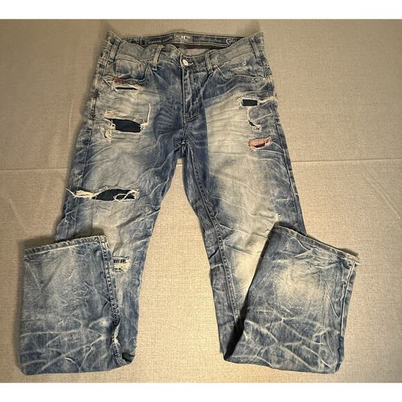 Jordan Craig Jeans Men's 36x32 Legacy Edition Blue Jeans Aaron Distressed - Picture 3 of 12